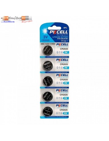 Батарейка PKCELL CR2025, 3V, 5шт/уп,...