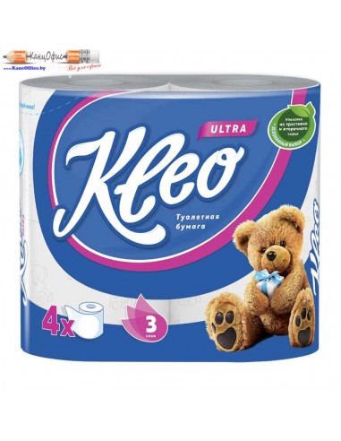 Бумага туалетная трёхслойная "Kleo...