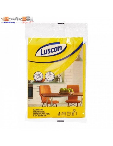 Салфетки для уборки Luscan, вискоза,...