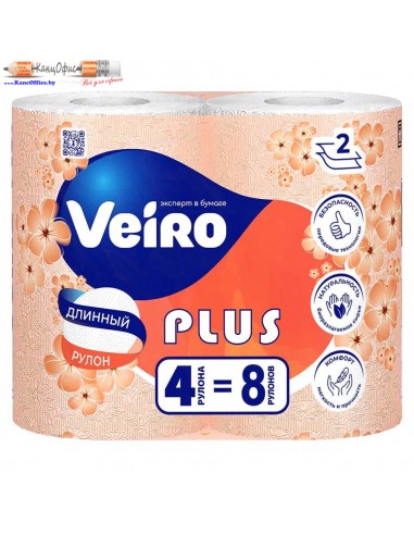 Бумага туалетная двухслойная Veiro...