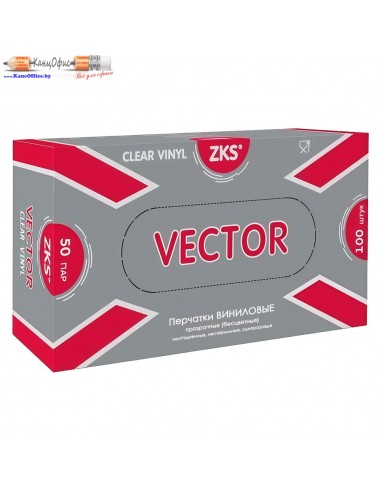 Перчатки виниловые неопудренные ZKS...