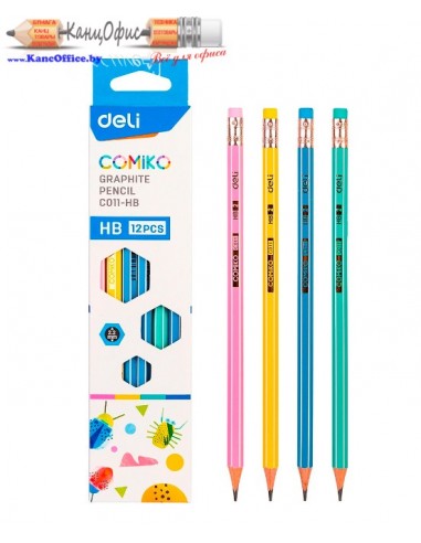 КАРАНДАШ ПРОСТОЙ "COMICO", HB, С...