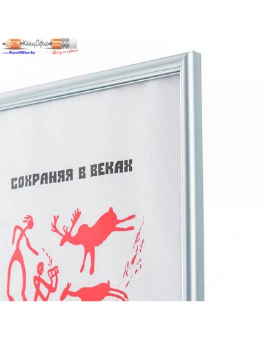 Рамка пластиковая 591, 21*30см, серебро
