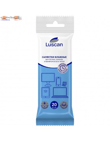 Салфетки влажные для экранов Luscan...