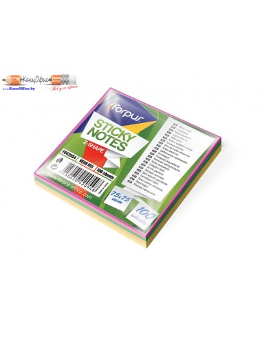 FORPUS Бумага с липким слоем "Z" неон...