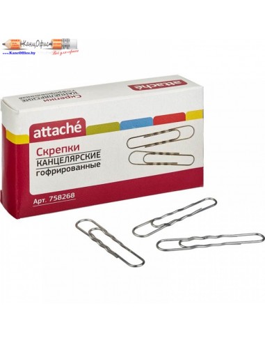 Скрепки Attache, 75мм, оцинкованные,...